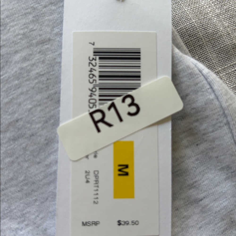 R13,MWT DKNY Grey Short Sleeve Shirt